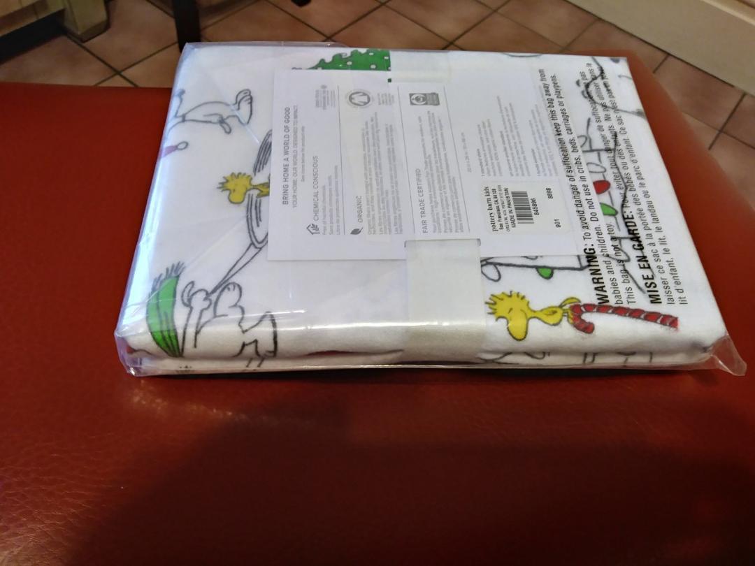 Snoopy Pottery Barn Disney pillow sham Peanuts Holiday school gift party star \