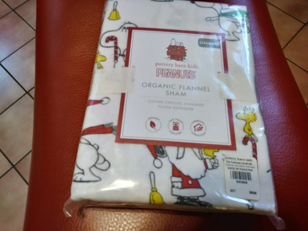 Snoopy Pottery Barn Disney pillow sham Peanuts Holiday school gift party star \