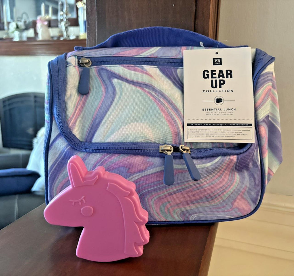 School Pottery Barn LUNCH BAG Gear disney travel princess rainbow +Unicorn set 1