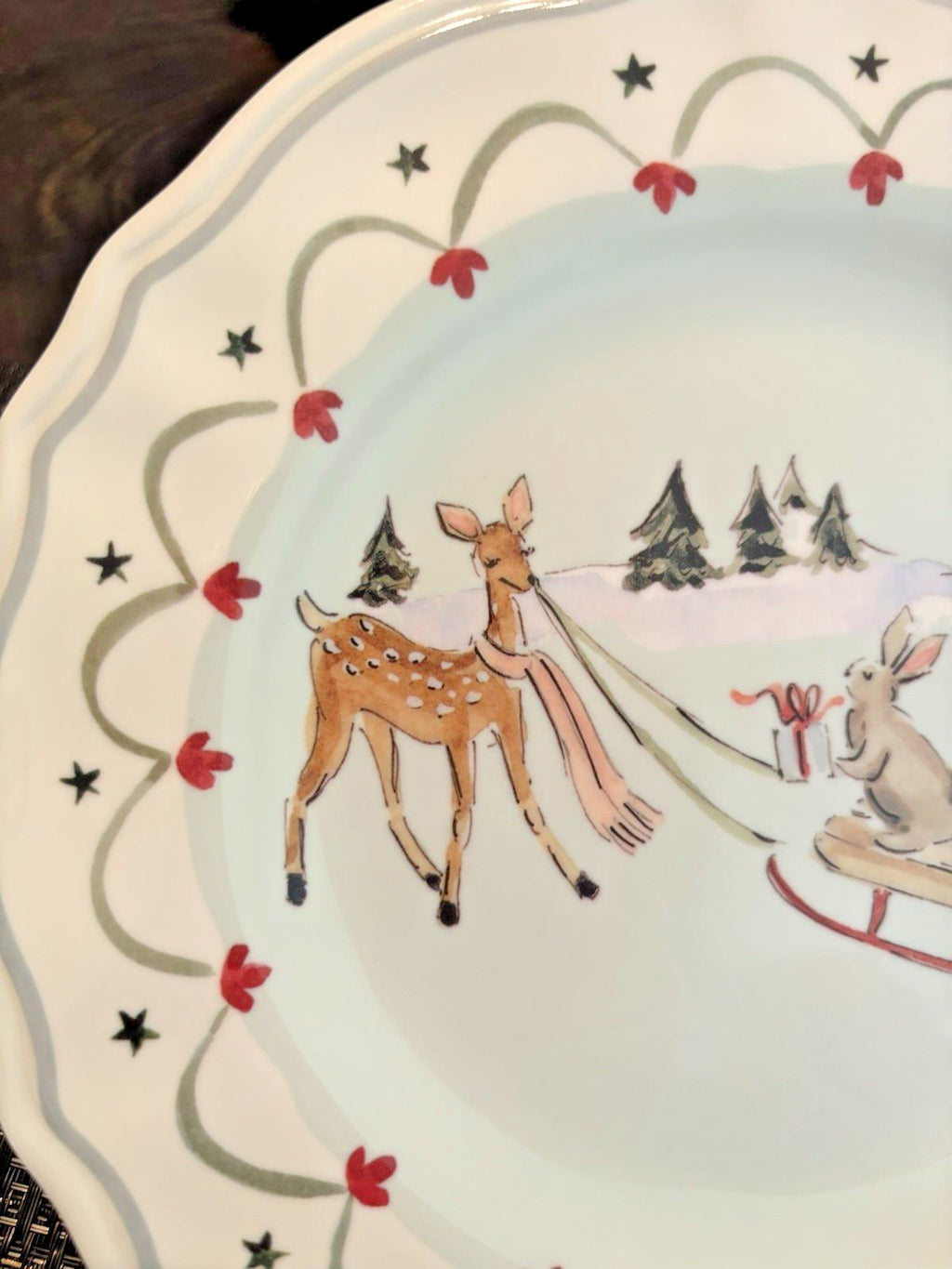 Pottery Barn holiday Christmas Riley party school Disney kid dinner Plate gift !