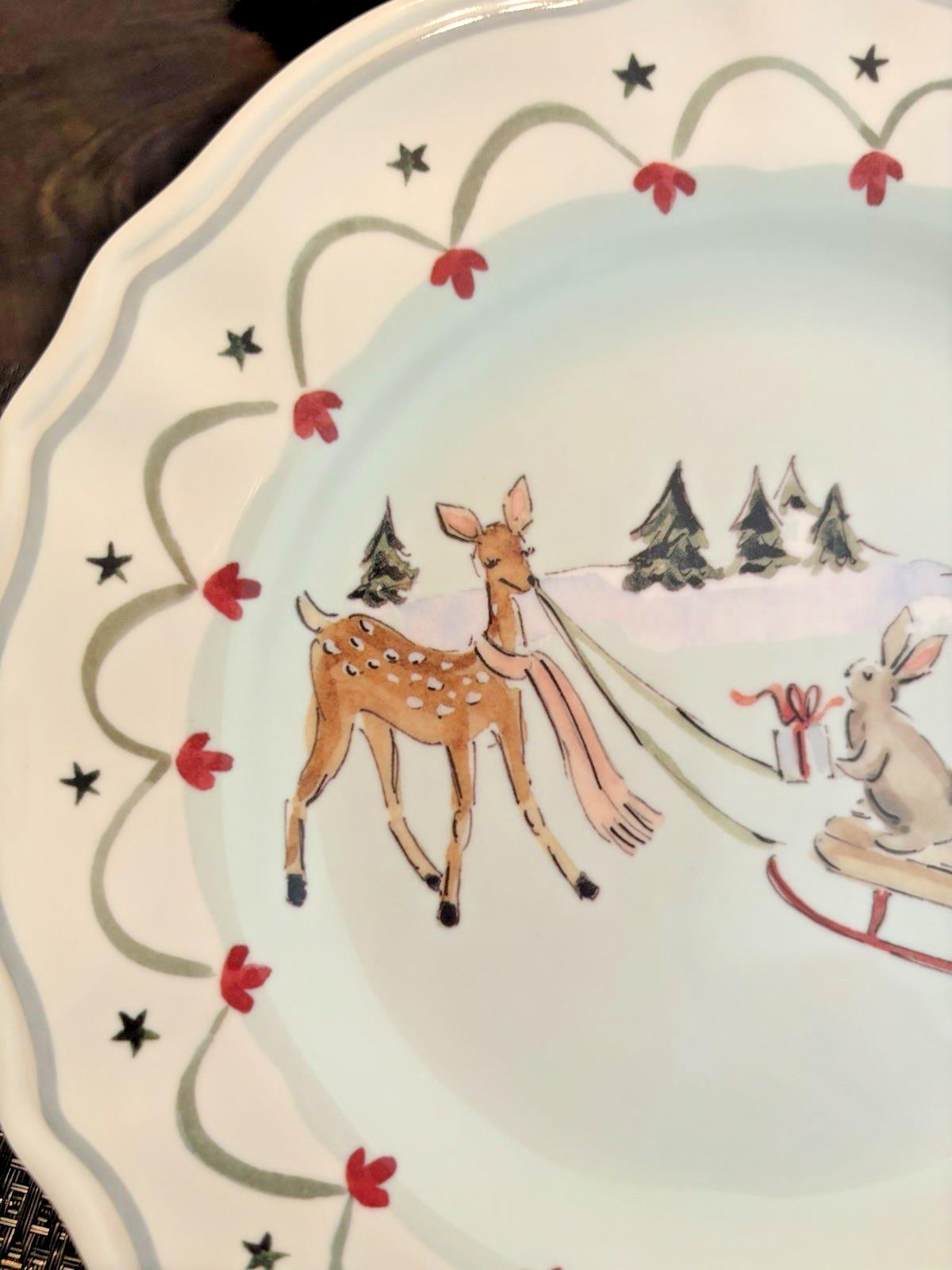 Pottery Barn holiday Christmas Riley party school Disney kid dinner Plate gift !
