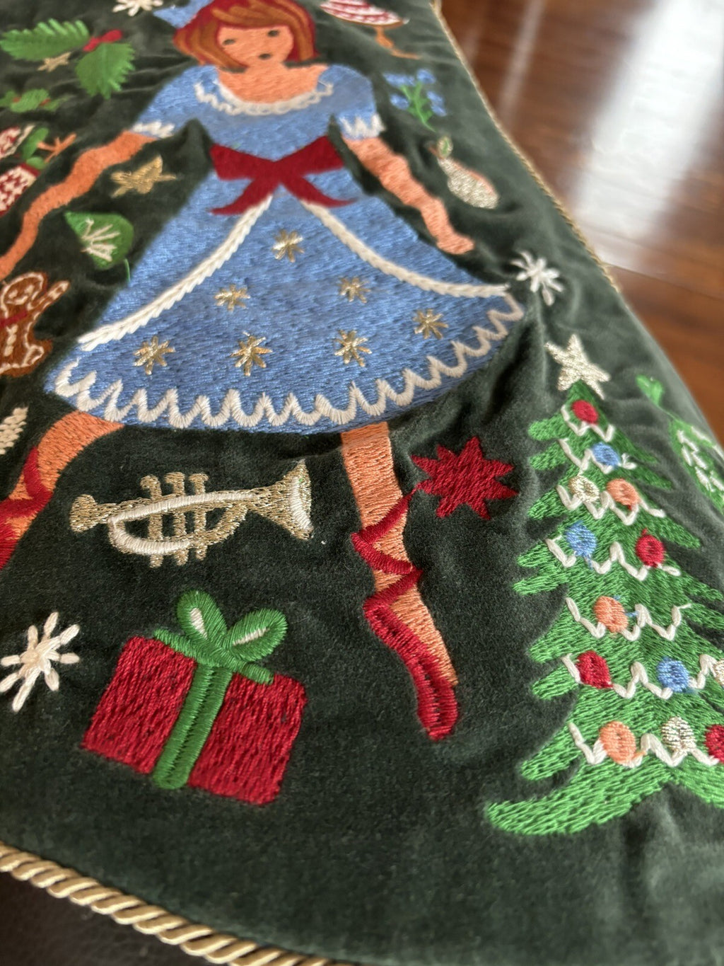 Pottery Barn Holiday Doll Nutcracker Velvet Christmas stocking gift party girl