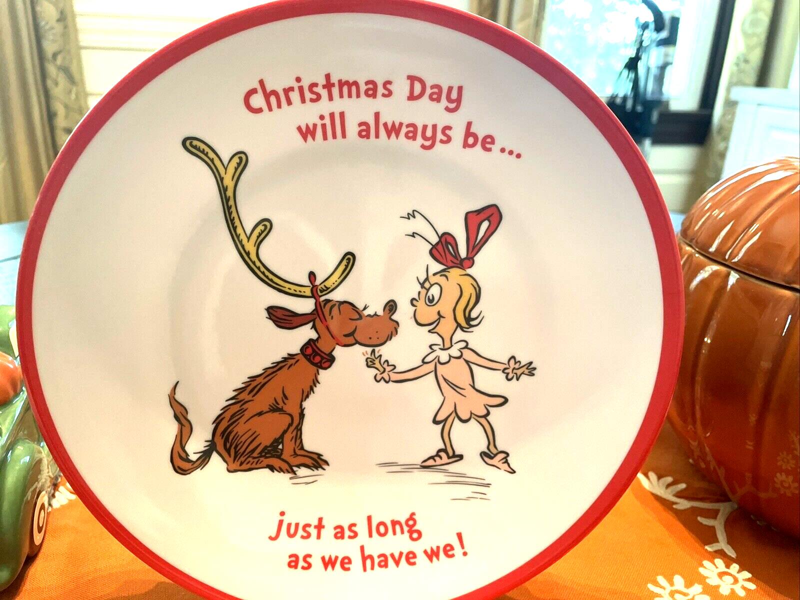 Pottery Barn GRINCH Dinner SET Plate Seuss Disney holiday Christmas party gift