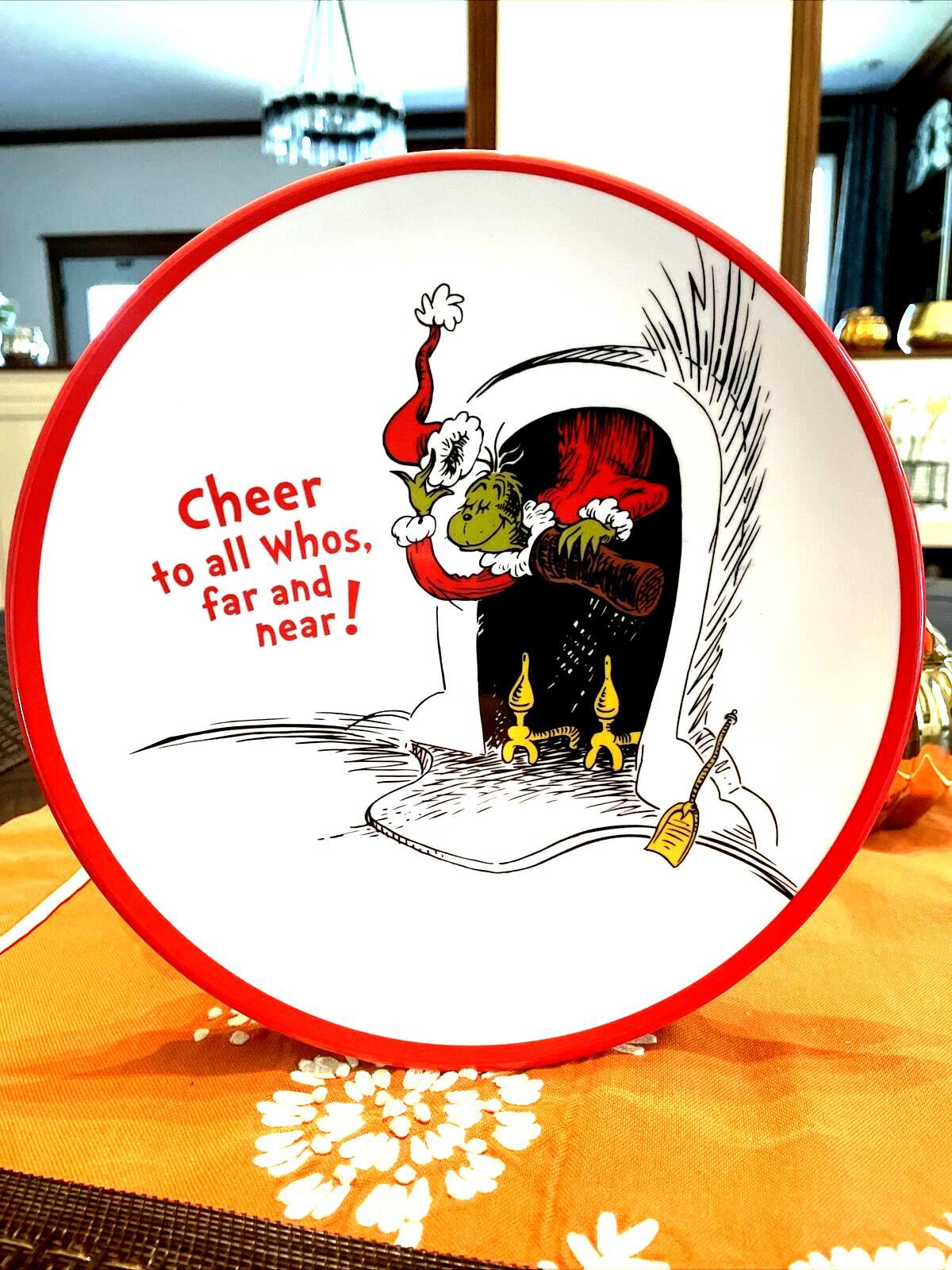 Pottery Barn GRINCH Dinner SET Plate Seuss Disney holiday Christmas party gift