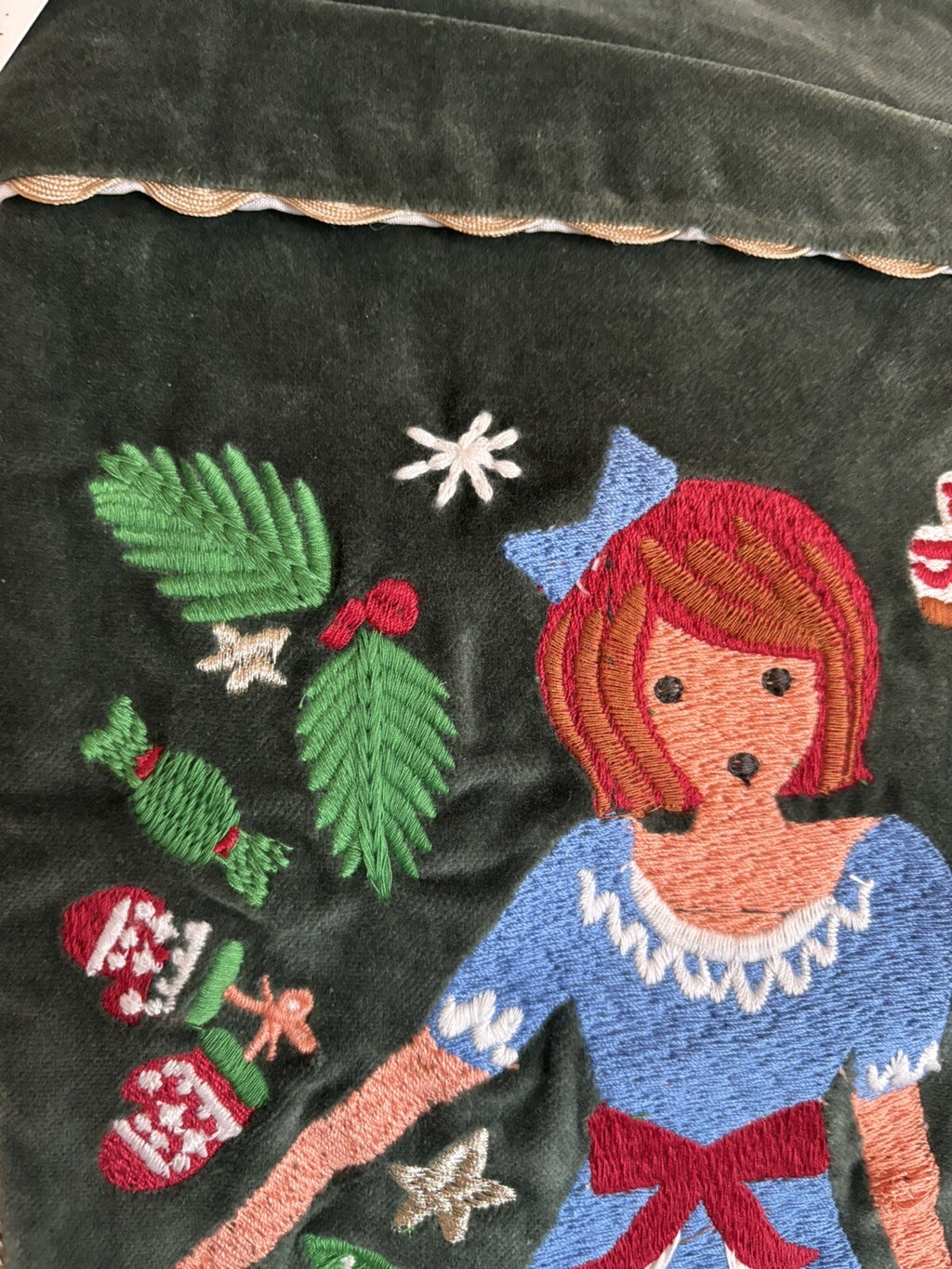 Pottery Barn Holiday Doll Nutcracker Velvet Christmas stocking gift party girl