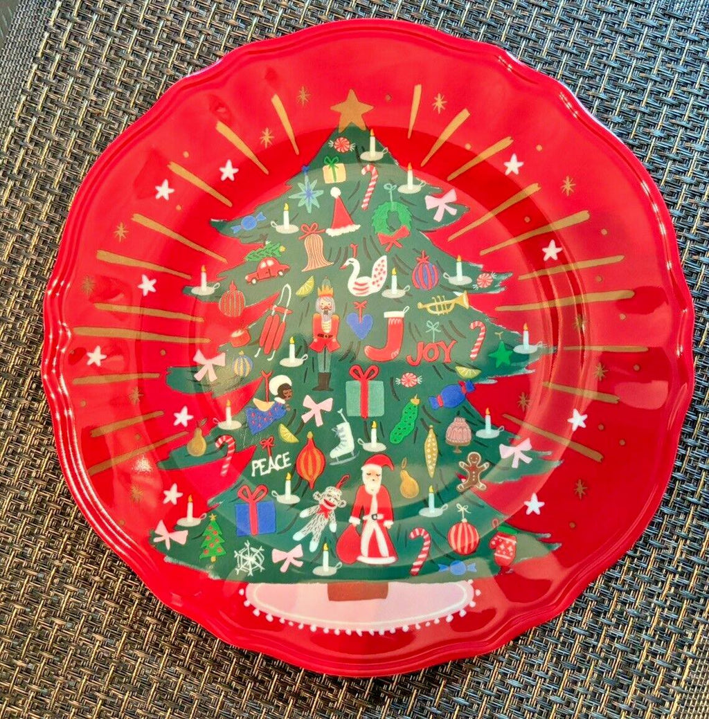 Pottery Barn Christmas holiday PLATE Nutcracker Gingerbread Disney party SET 4 .