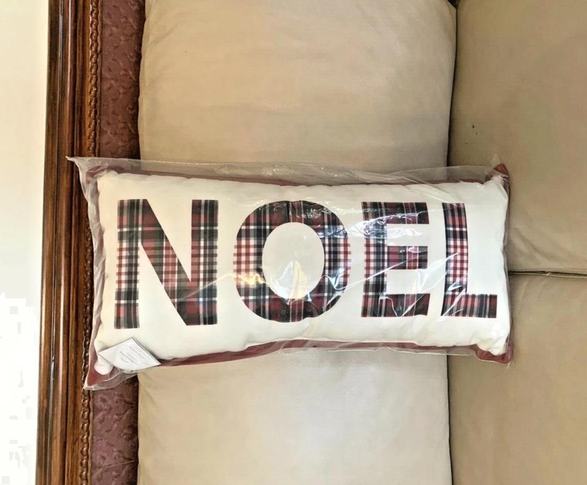 Pottery Barn Nutcracker Christmas Holiday Plaid Noel pillow party wedding gift