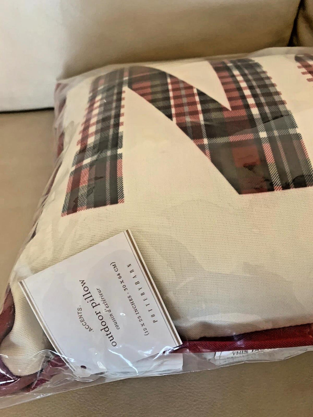 Pottery Barn Nutcracker Christmas Holiday Plaid Noel pillow party wedding gift