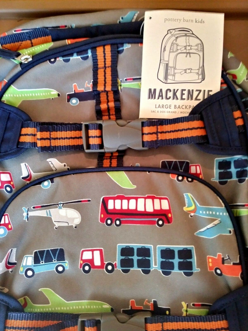 Pottery barn LARGE BACKPACK school airplane Disney car truck Brody space wheel .