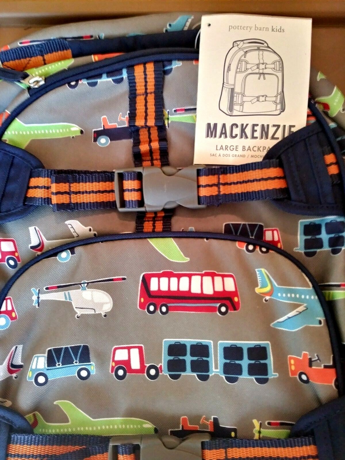 Pottery barn LARGE BACKPACK school airplane Disney car truck Brody space wheel .