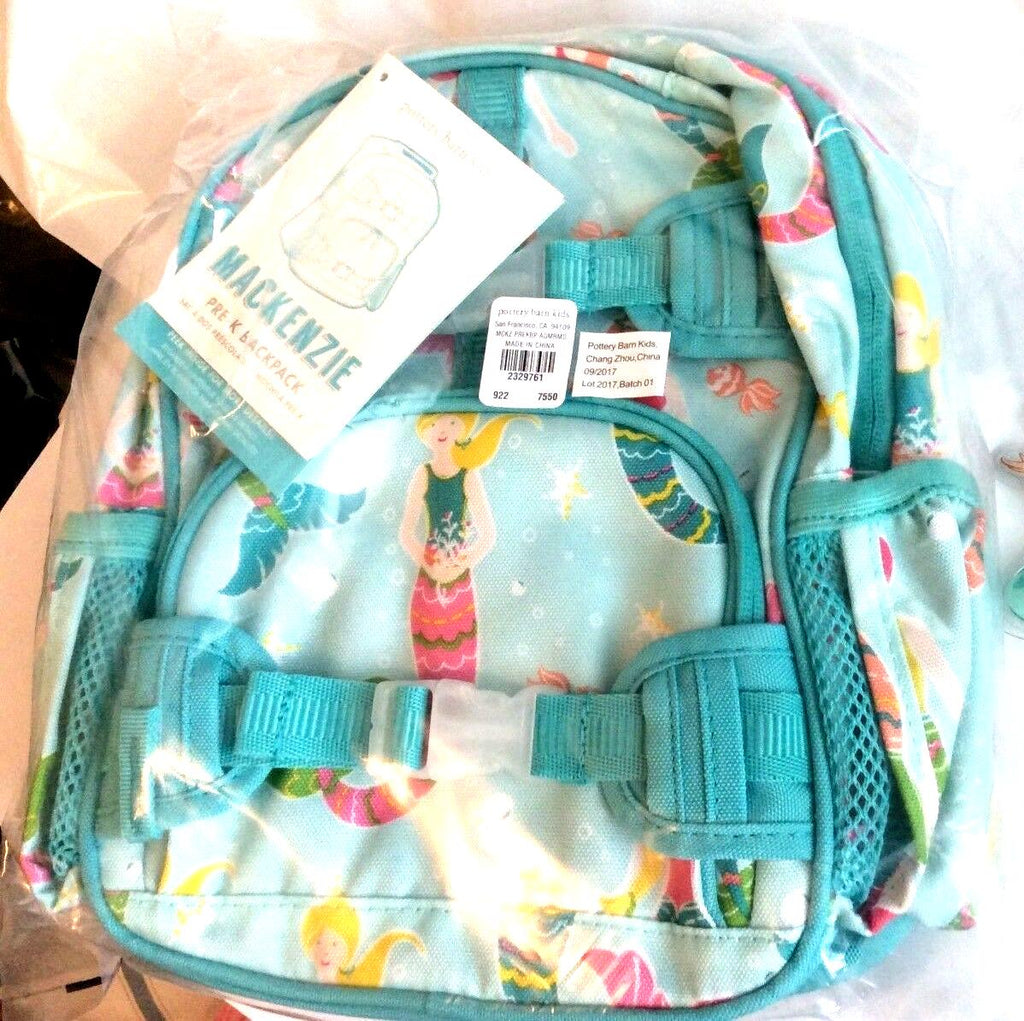 school Pottery barn Pre k MERMAID Mini BACKPACK Disney PRIncess  ?? party gift .
