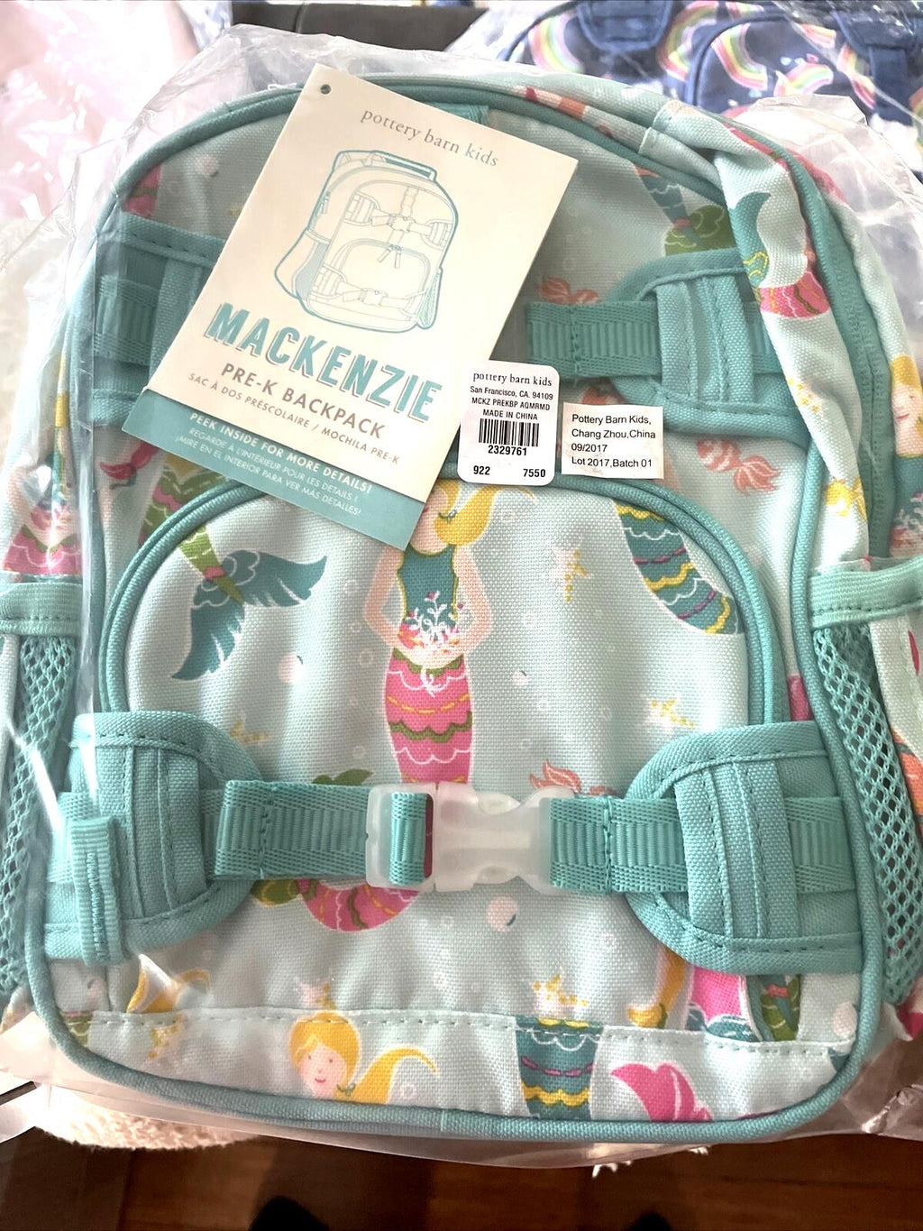 school Pottery barn Pre k MERMAID Mini BACKPACK Disney PRIncess  ?? party gift .
