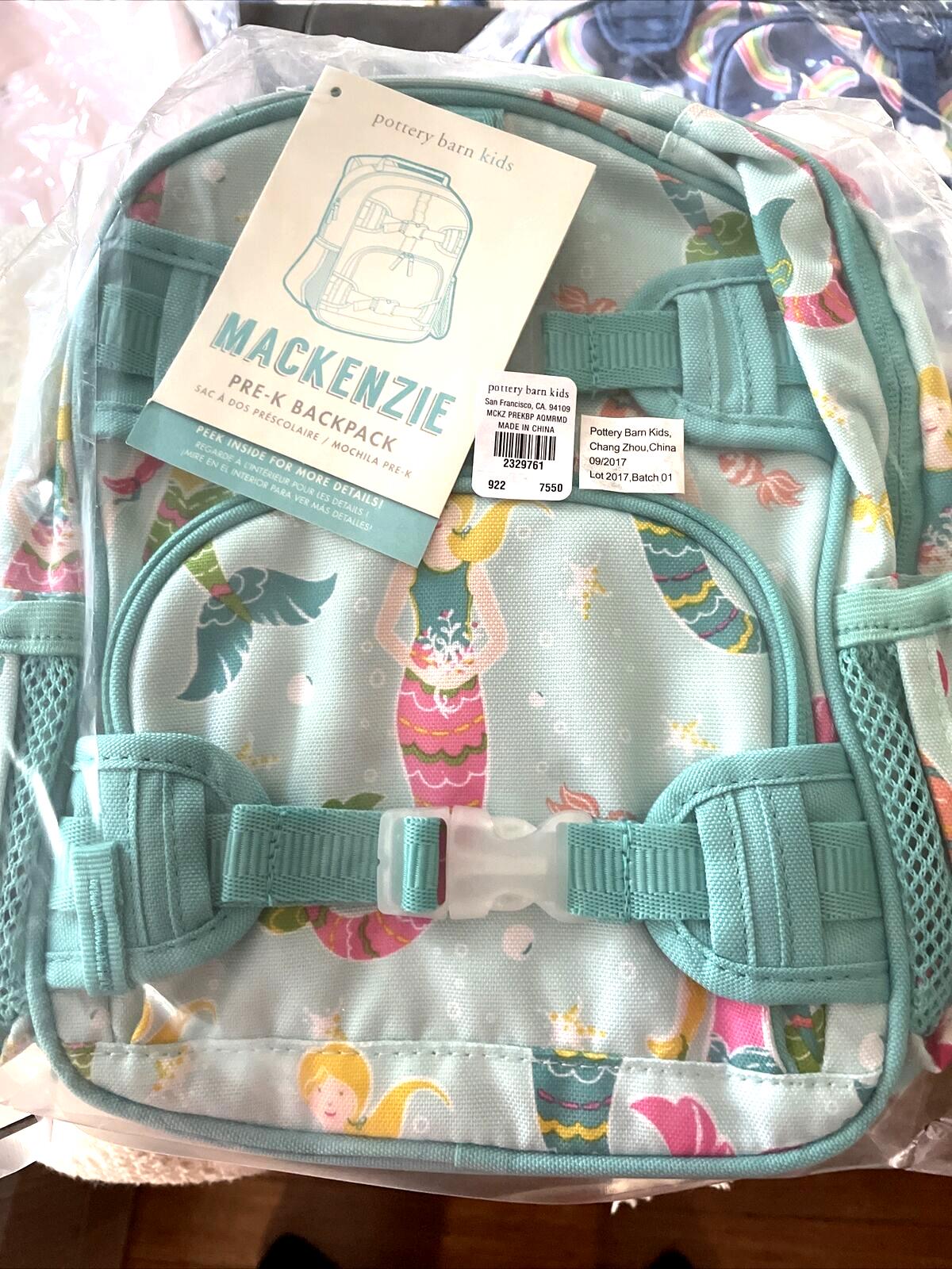 school Pottery barn Pre k MERMAID Mini BACKPACK Disney PRIncess  ?? party gift .