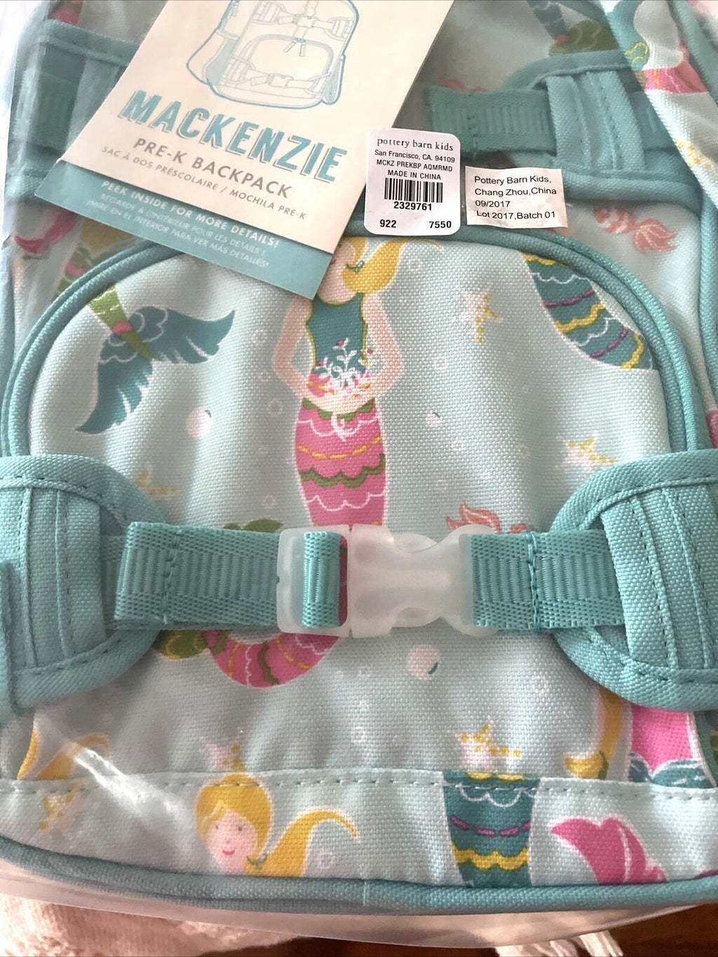 school Pottery barn Pre k MERMAID Mini BACKPACK Disney PRIncess  ?? party gift .