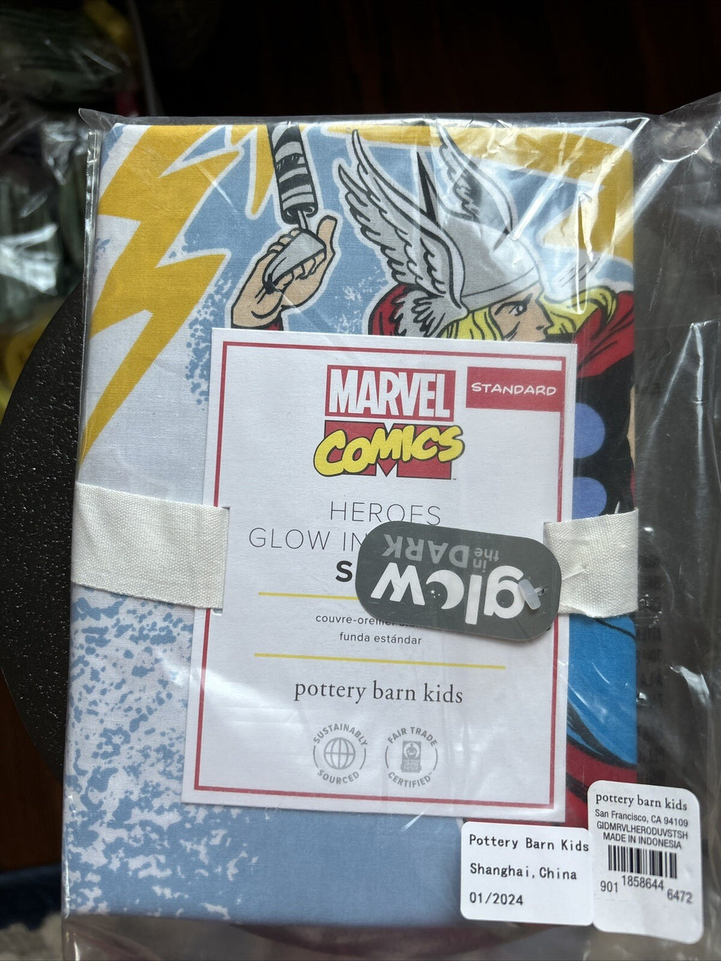 Pottery barn MARVEL Avengers superHERO Disney PILLOW Sham school boy SPACE [