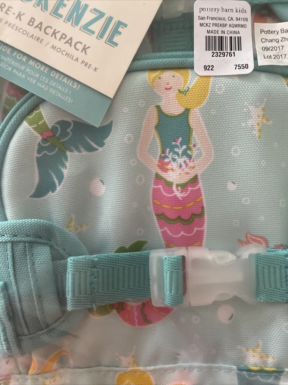 school Pottery barn Pre k MERMAID Mini BACKPACK Disney PRIncess  ?? party gift .