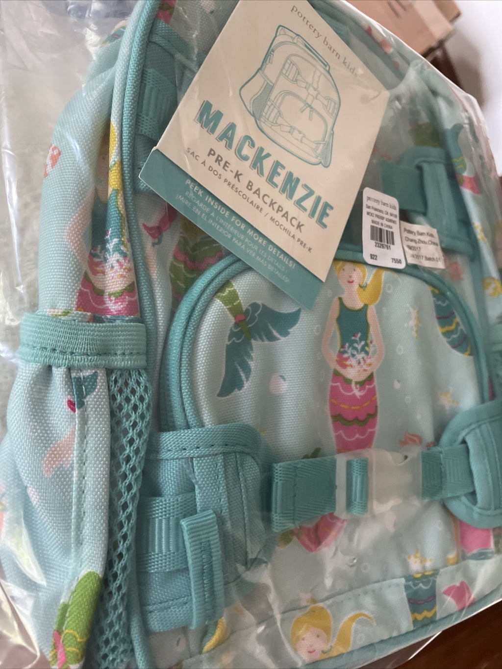 school Pottery barn Pre k MERMAID Mini BACKPACK Disney PRIncess  ?? party gift .