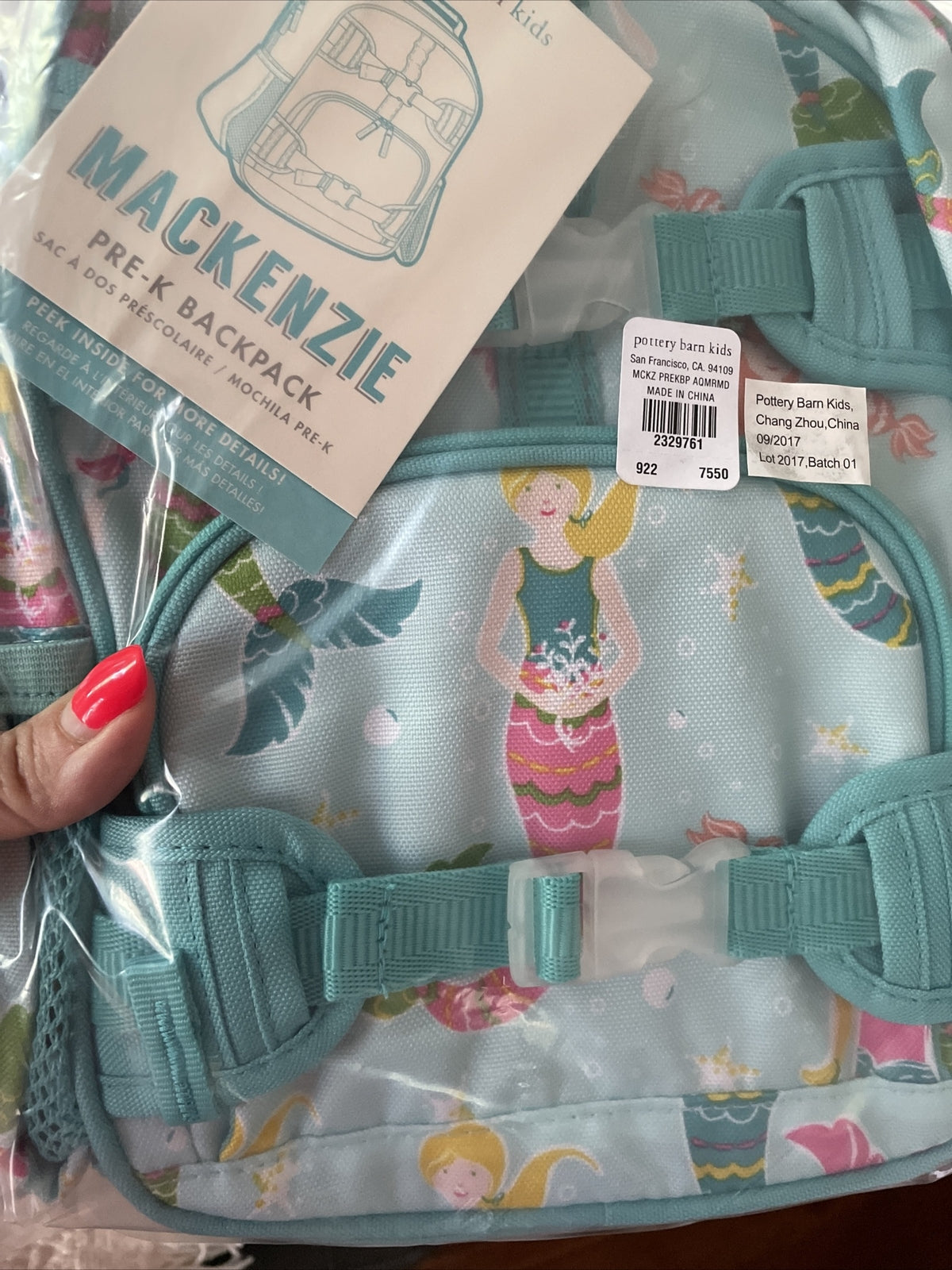 school Pottery barn Pre k MERMAID Mini BACKPACK Disney PRIncess  ?? party gift .