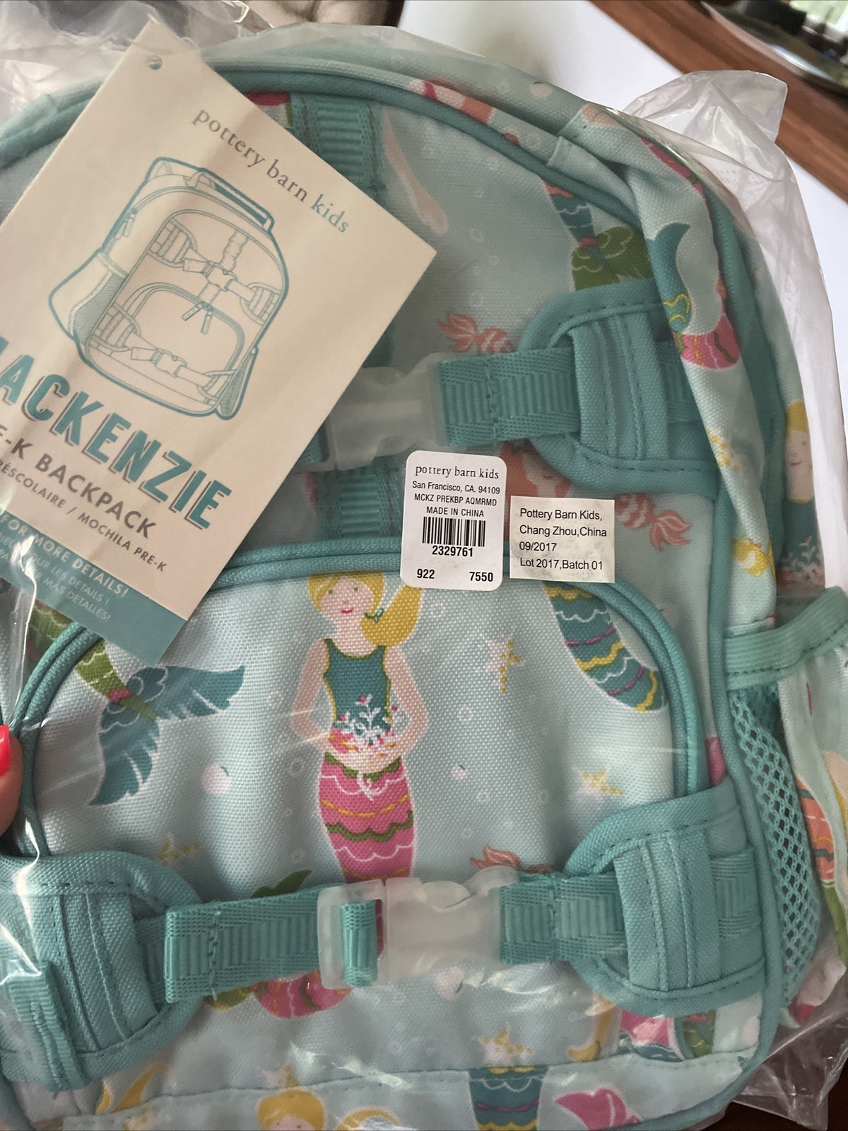 school Pottery barn Pre k MERMAID Mini BACKPACK Disney PRIncess  ?? party gift .