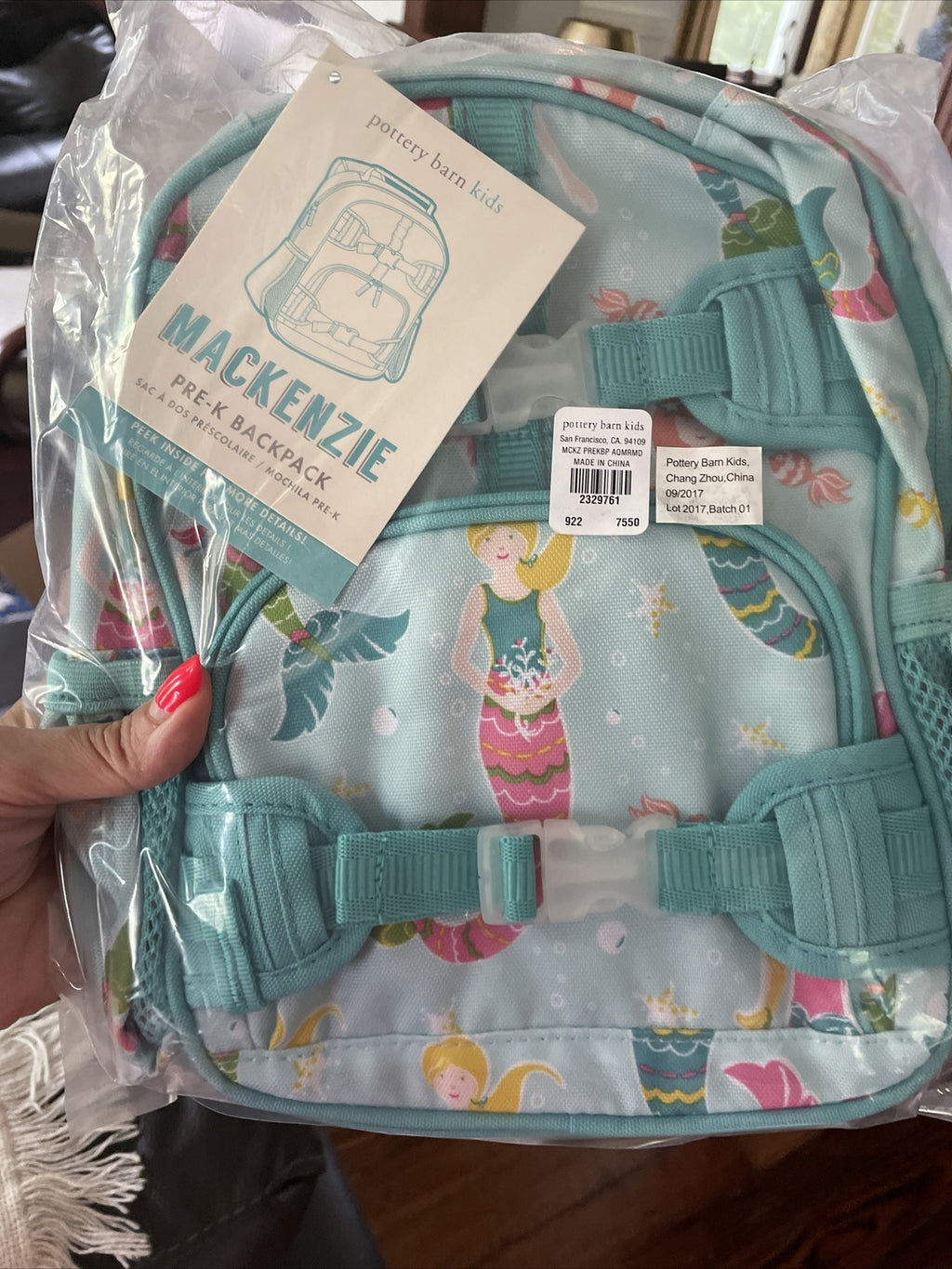 school Pottery barn Pre k MERMAID Mini BACKPACK Disney PRIncess  ?? party gift .