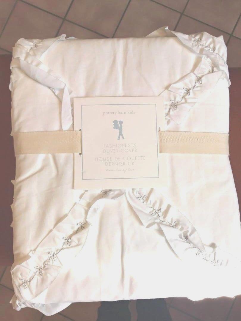 Pottery Barn Disney holiday Duvet cover princess white ruffle princess $199 .