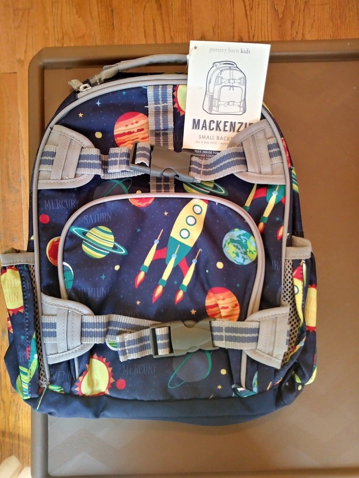 Disney School Pottery barn Solar Backpack space planet galaxy star holiday .
