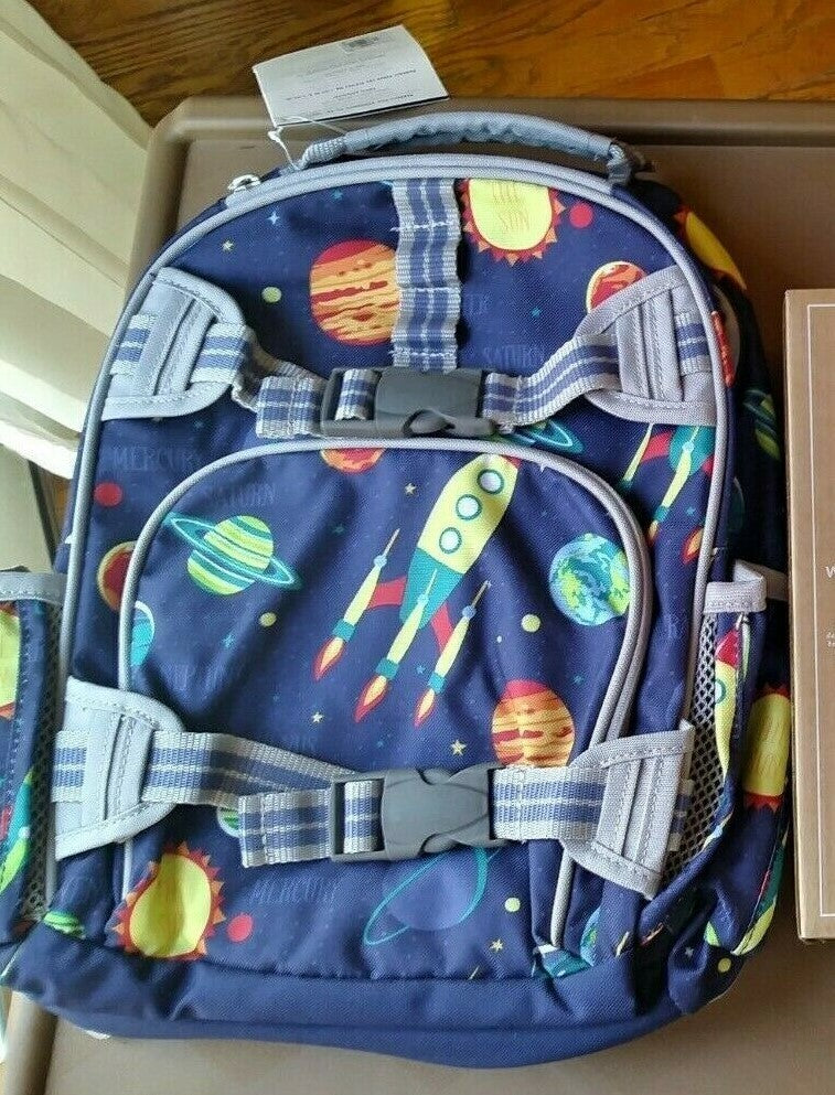 Disney School Pottery barn Solar Backpack space planet galaxy star holiday .
