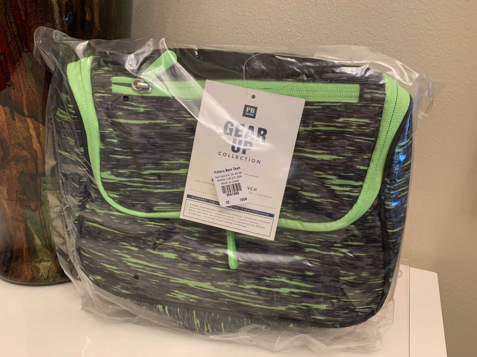 Pottery Barn School Disney Marvel lunch bag superhero +water Justice League boy
