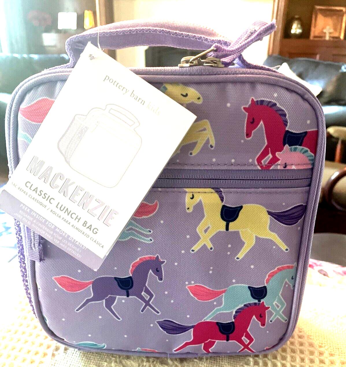 Pottery Barn School LUNCH BAG Disney Mackenzie Rainbow unicorn Princess girl -