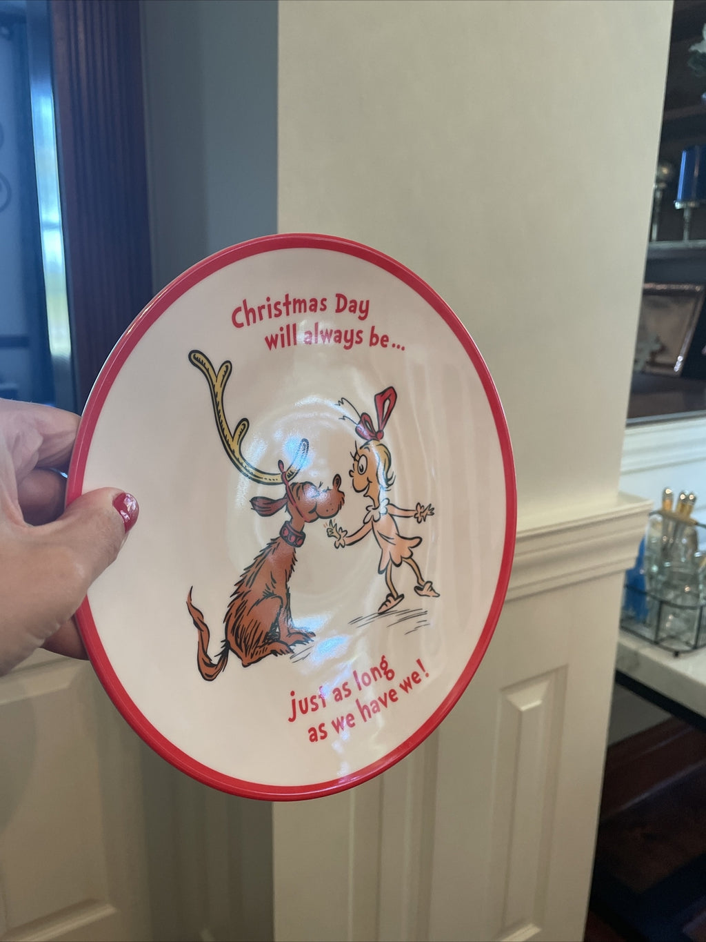 Pottery Barn Disney Grinch Holiday gift Seuss Christmas party plate school m