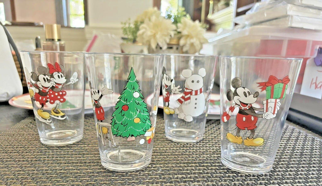 Pottery Barn holiday Christmas Mickey Mouse Minnie Disney party Kid Cup Set 4