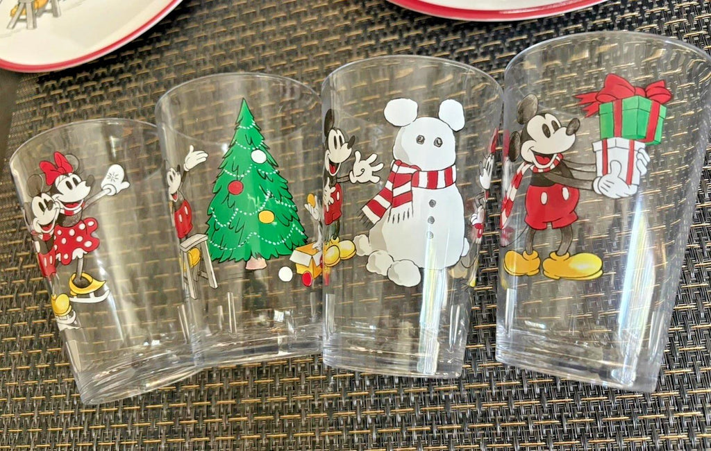 Pottery Barn holiday Christmas Mickey Mouse Minnie Disney party Kid Cup Set 4