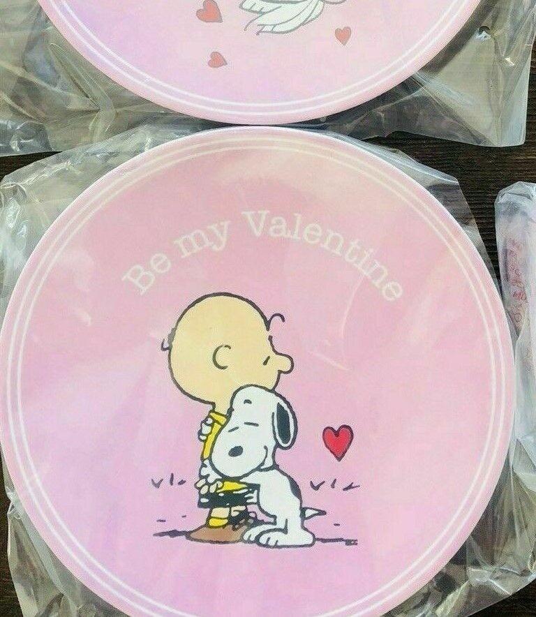 Snoopy Disney Pottery Barn Valentine PLATE Holiday heart gift peanuts kids ?? \