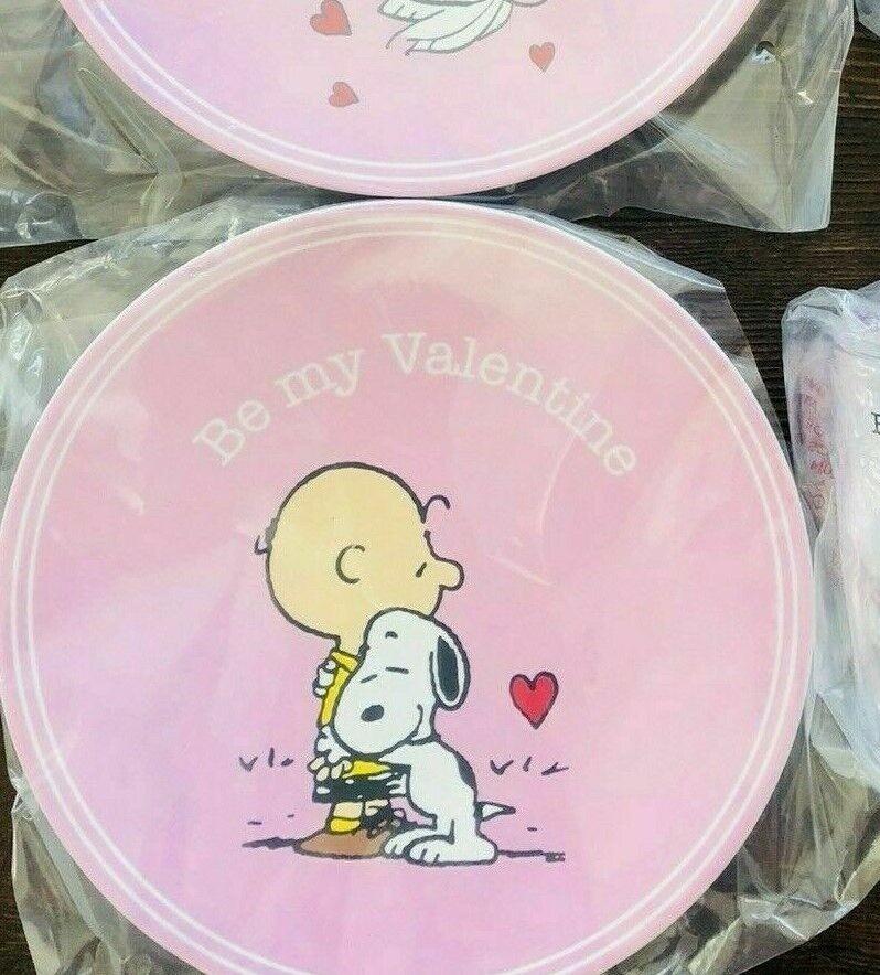 Snoopy Disney Pottery Barn Valentine PLATE Holiday heart gift peanuts kids ?? \