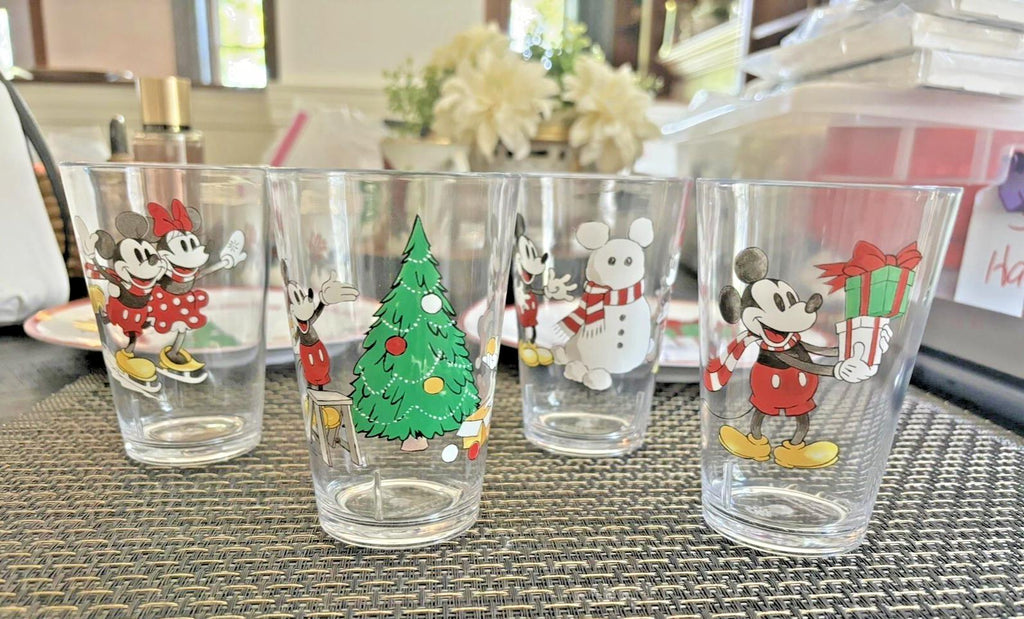 Pottery Barn holiday Christmas Mickey Mouse Minnie Disney party Kid Cup Set 4