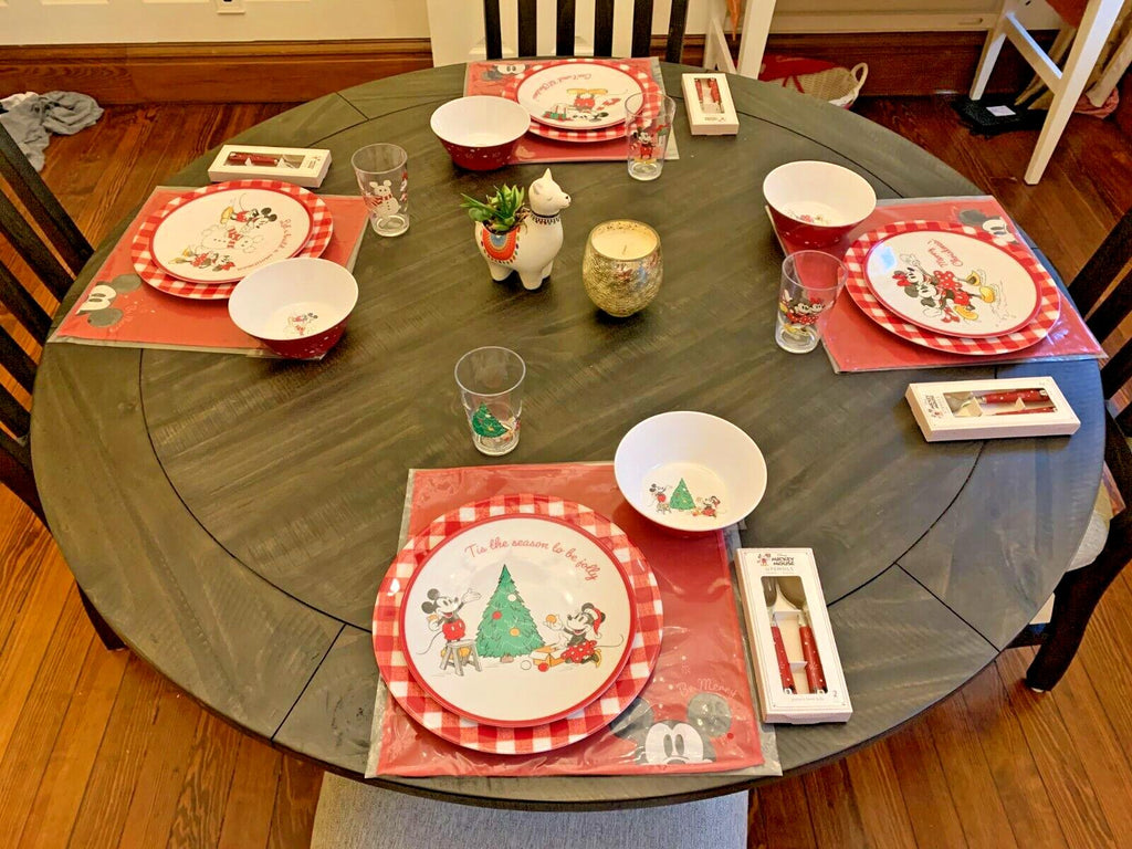 Disney Pottery Barn Mickey Mouse holiday Christmas Peanut gift kid Cup SET 4 '