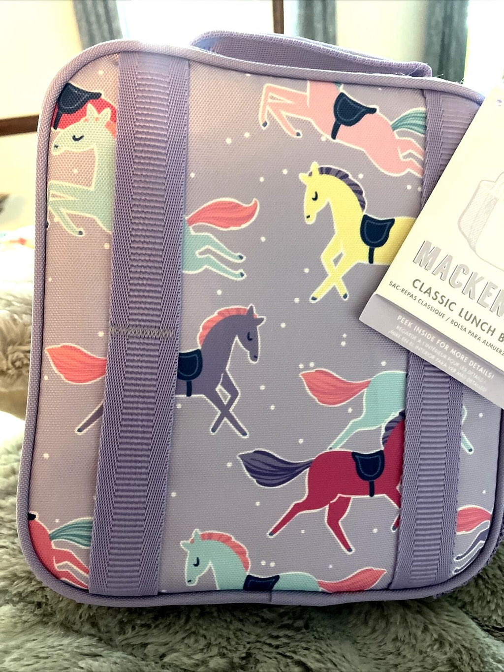 Pottery Barn School LUNCH BAG Disney Mackenzie Rainbow unicorn Princess girl -