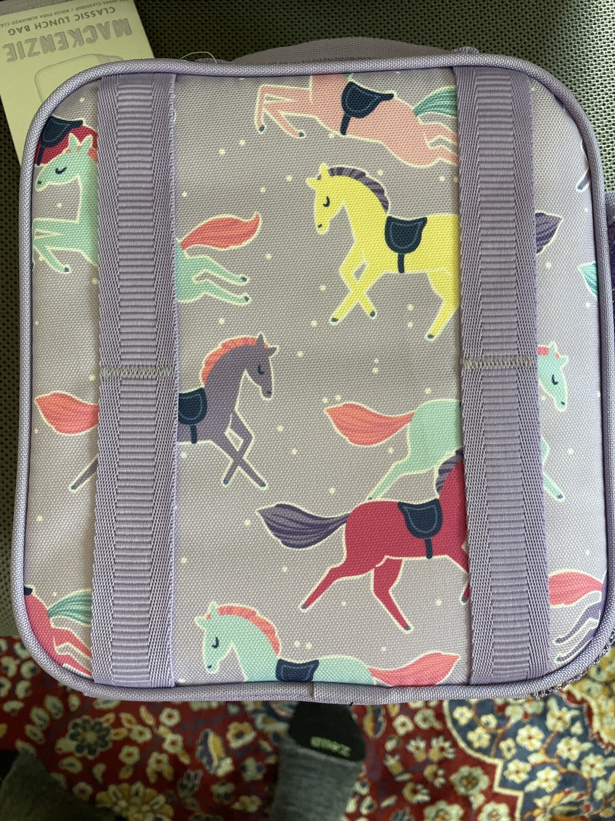 Pottery Barn School LUNCH BAG Disney Mackenzie Rainbow unicorn Princess girl -