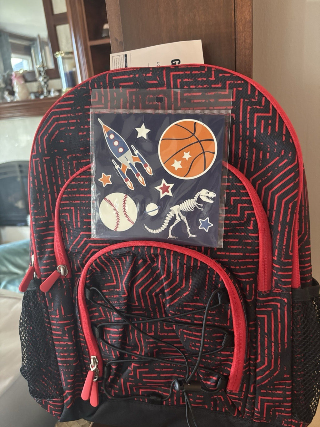 School Pottery Barn Disney Backpack LARGE Travel Space sports Bag + Stickers ??.