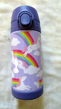 Pottery barn School girl Rainbow unicorn Disney WATER BOTTLE gift travel kids ,