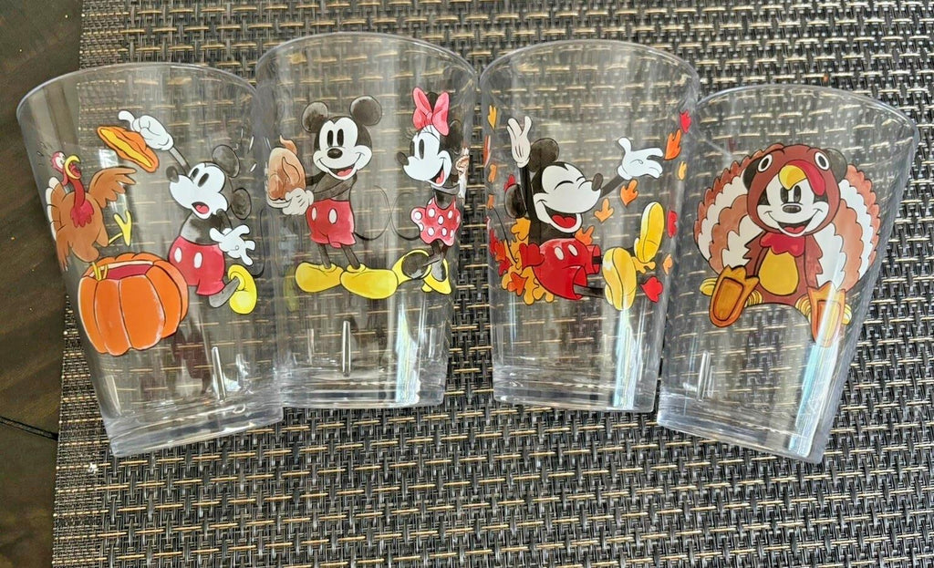Pottery Barn holiday Mickey Mouse Minnie Disney party Kid Cup Thanksgiving Set 4