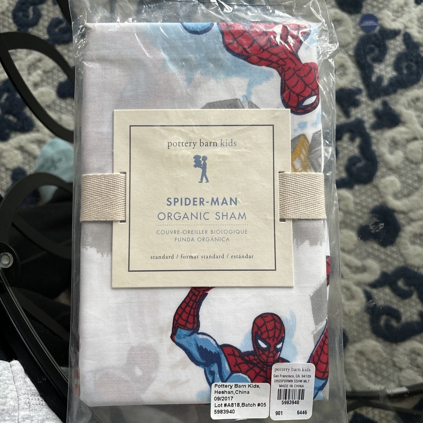 Pottery Barn pillow SHAM Mavel Disney super hero party Gift holiday school boy \