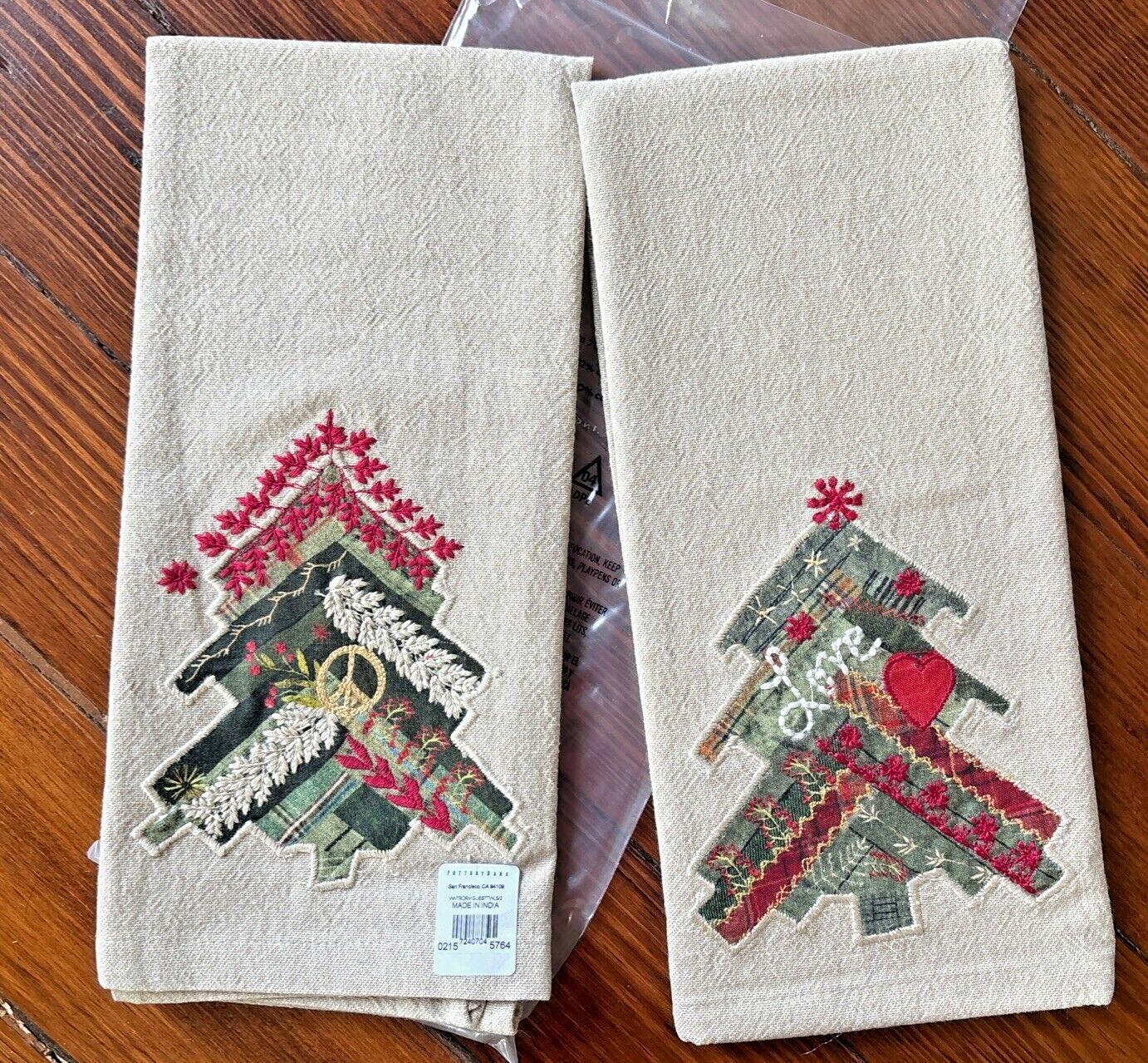 Pottery barn towel hand kitchen bath holiday Christmas Disney party Gift SET 2