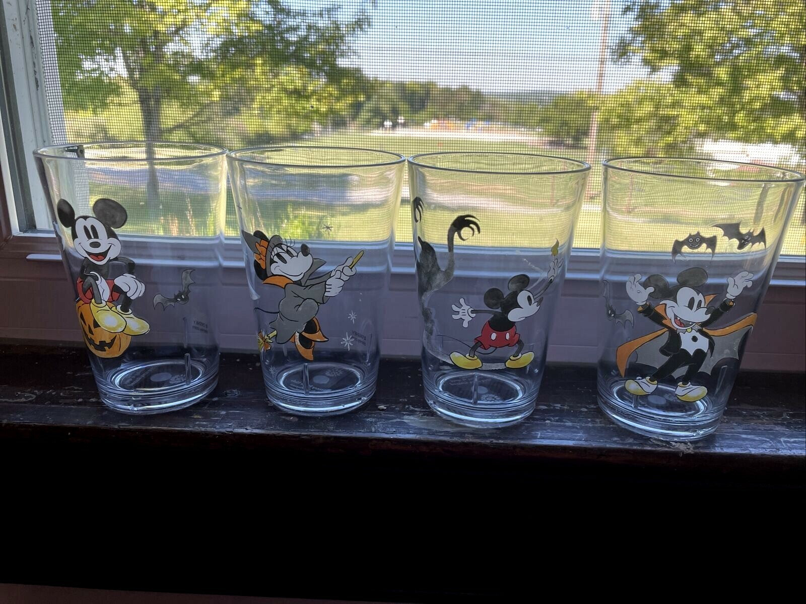 Pottery Barn Mickey Mouse Cup Halloween Disney holiday gift Pumpkin bat SET 4