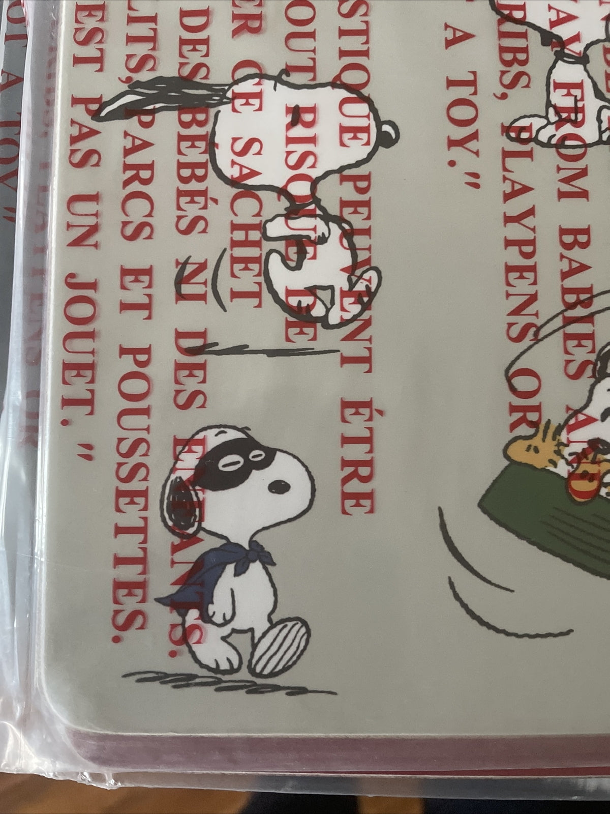 Snoopy Disney Pottery Barn placemat holiday sport soccer baseball school kid .