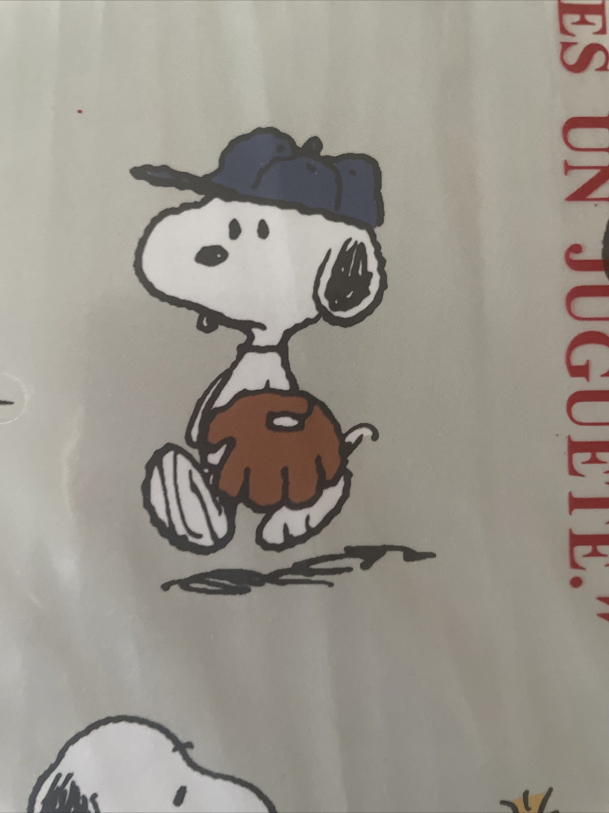 Snoopy Disney Pottery Barn placemat holiday sport soccer baseball school kid .
