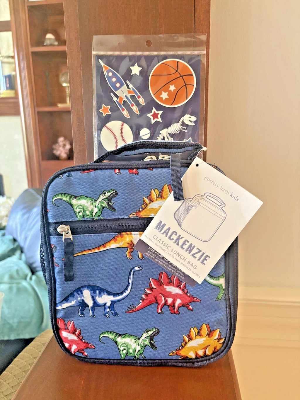 Pottery barn Disney School Lunch Dinosaur travel holiday gift boy Set sticker 1