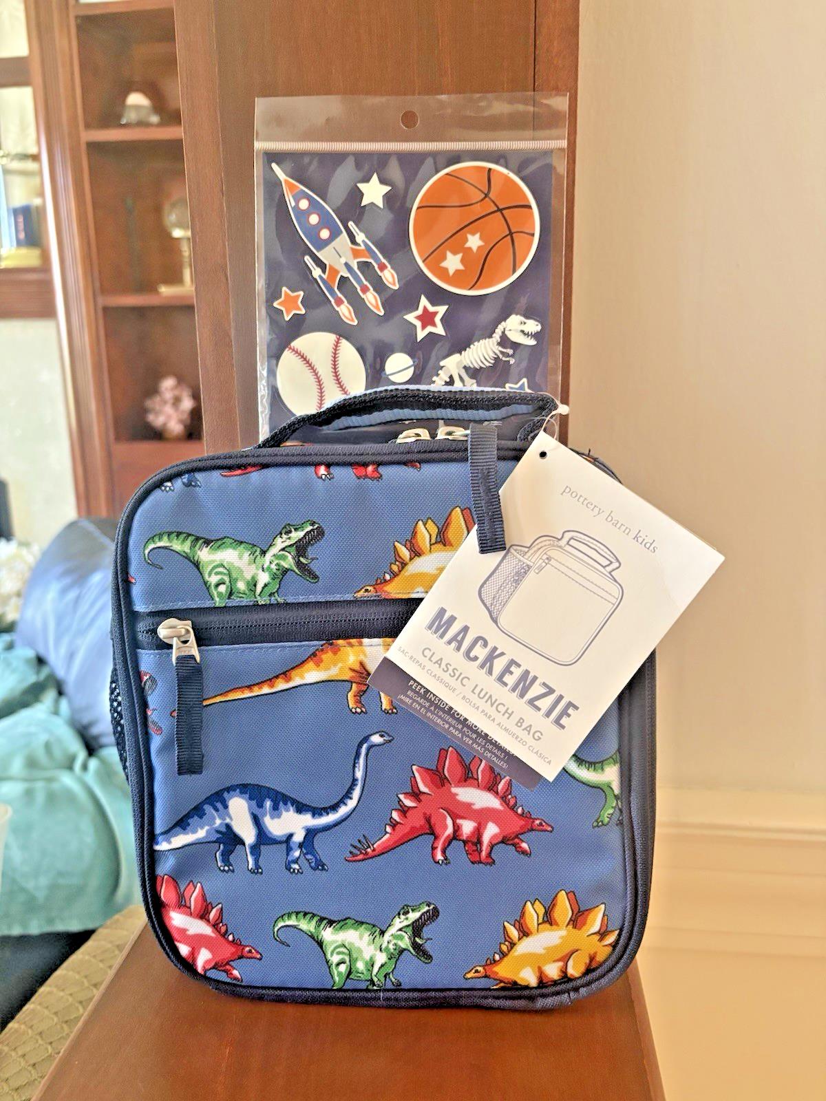 Pottery barn Disney School Lunch Dinosaur travel holiday gift boy Set sticker 1