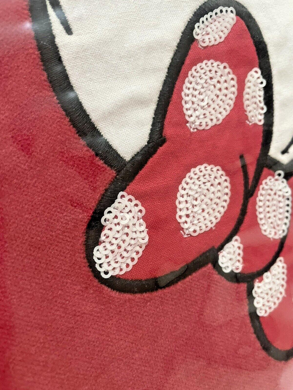 Pottery Barn Holiday Mickey Mouse Velvet gift party Valentine Disney girl sham -
