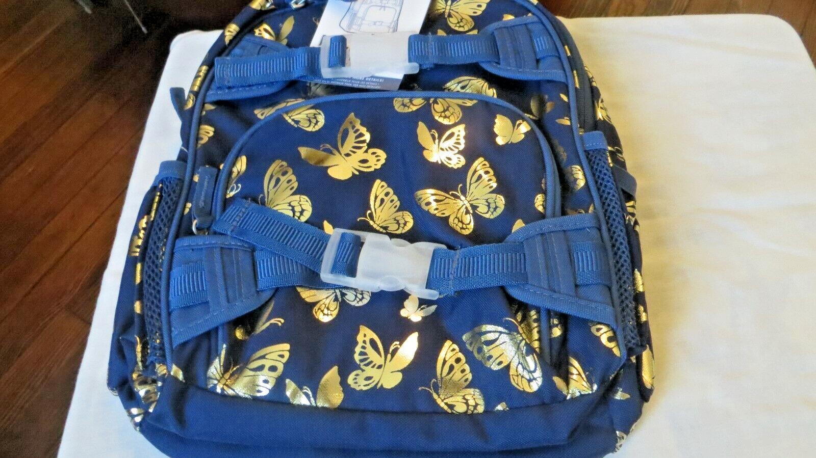 Pottery Barn School Disney glitter BACKPACK +LUNCH bag +Water Travel girl gold .